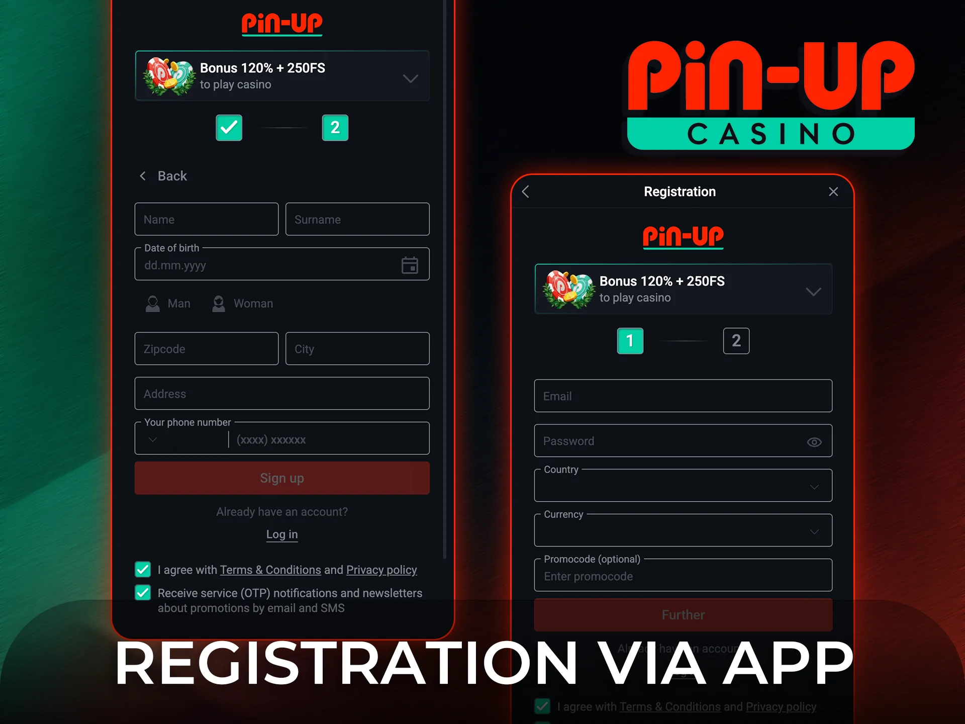 Use the official registration guide to join the Pin-Up app.