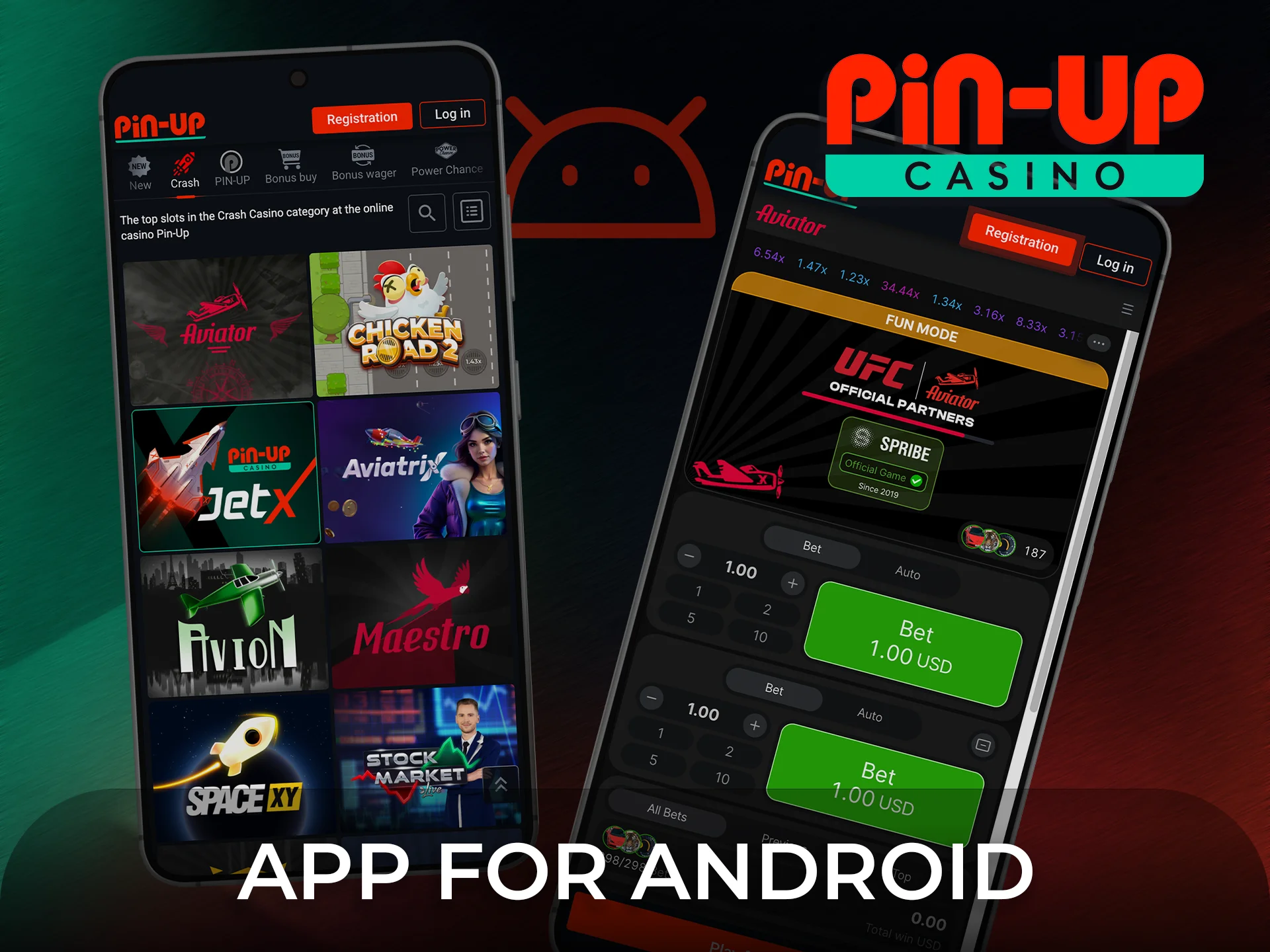 Download Pin-Up app for Android to play Aviator anywhere.