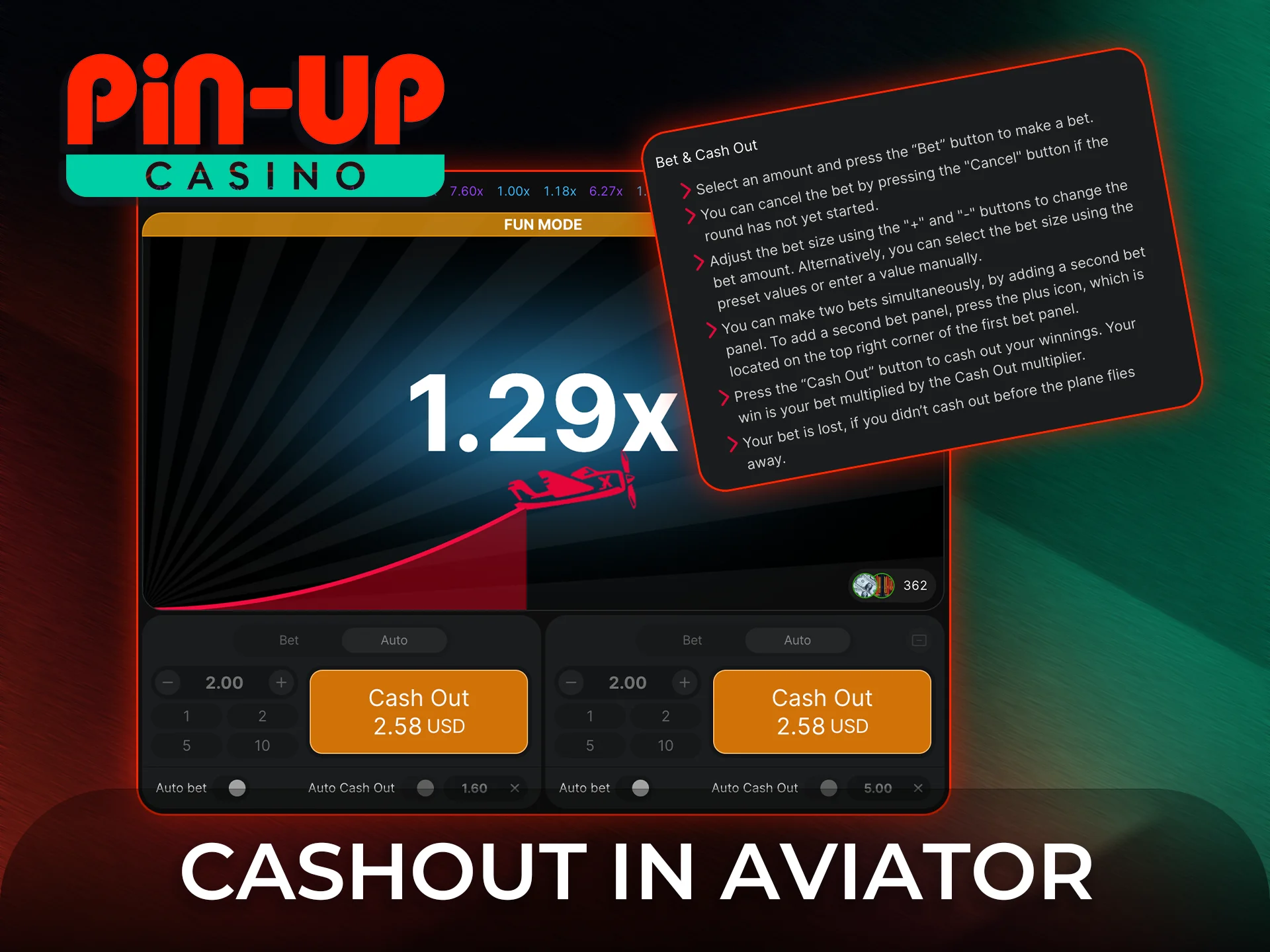 Master the timing of cashout in Aviator on the Pin-Up site.