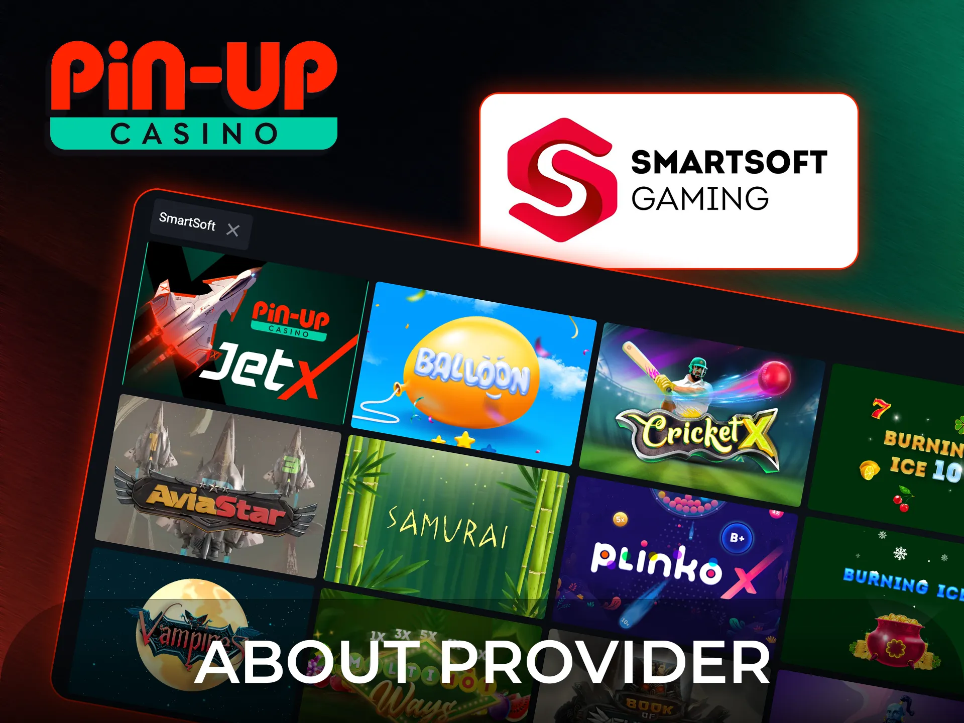 Read details about provider and their software on Pin-Up jetx.