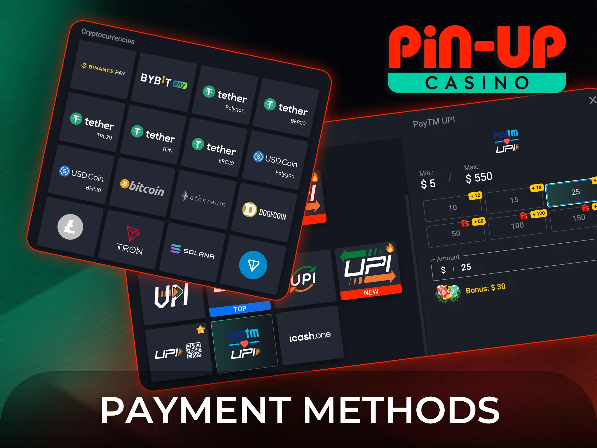 Explore secure payment methods for Pin-Up main transactions.