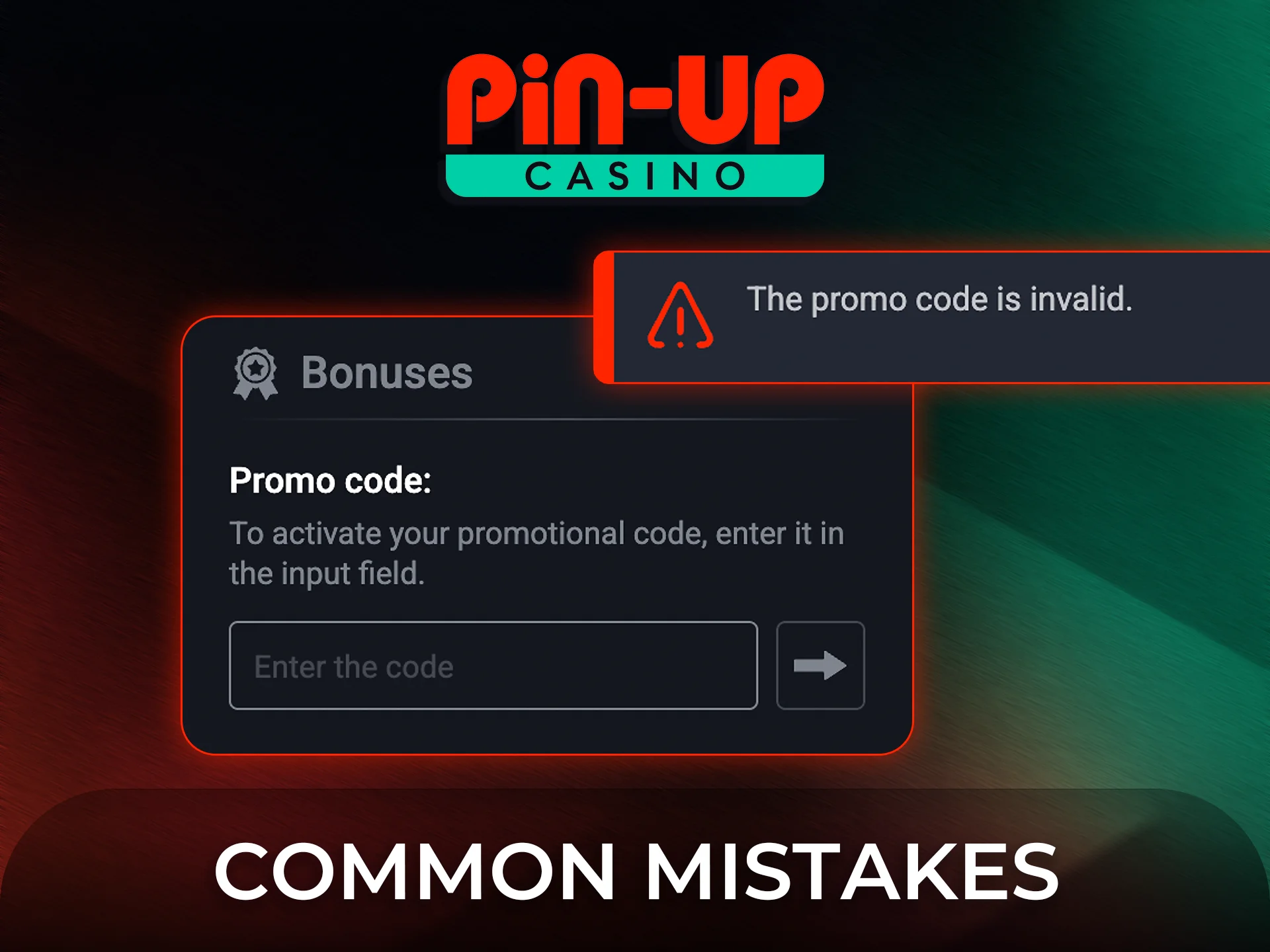 Avoid common mistakes when using a bonus code at Pin-Up.